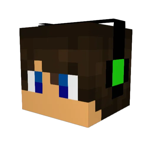 Captianfallout Minecraft avatar head, 3D render