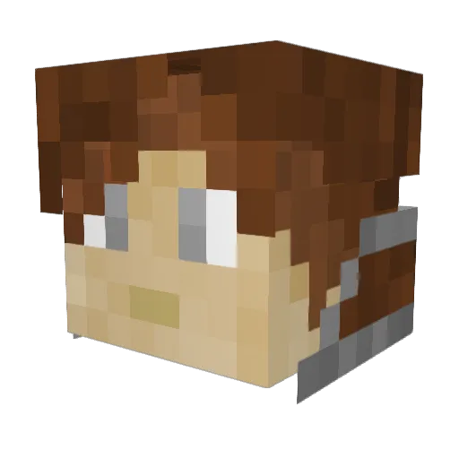 Captin001 Minecraft avatar head, 3D render