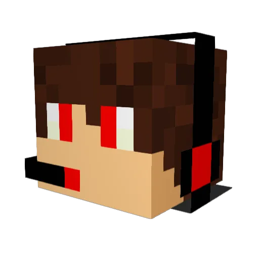 CaptinMiner Minecraft avatar head, 3D render