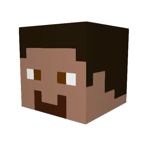 CaptinSanti Minecraft avatar head, 3D render