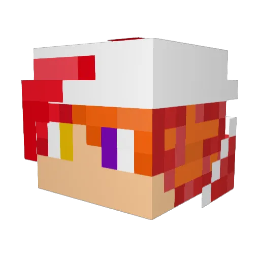 Captindeathfox99 Minecraft avatar head, 3D render
