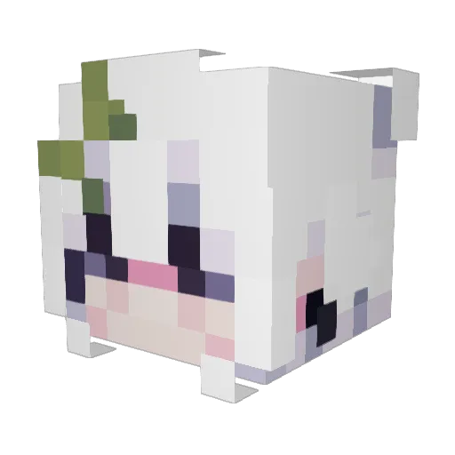 Captindice Minecraft avatar head, 3D render