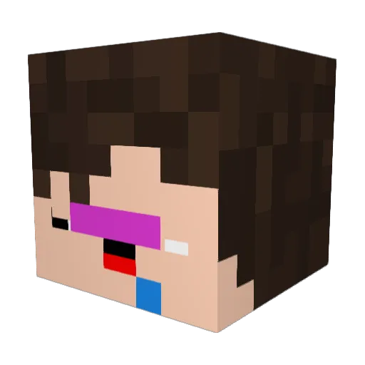 Captinspank Minecraft avatar head, 3D render