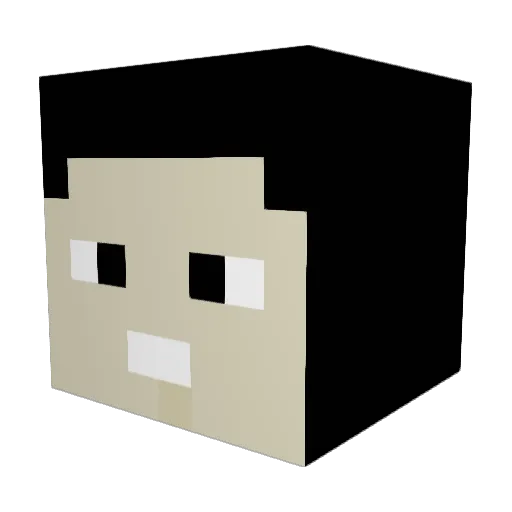 Captixn Minecraft avatar head, 3D render