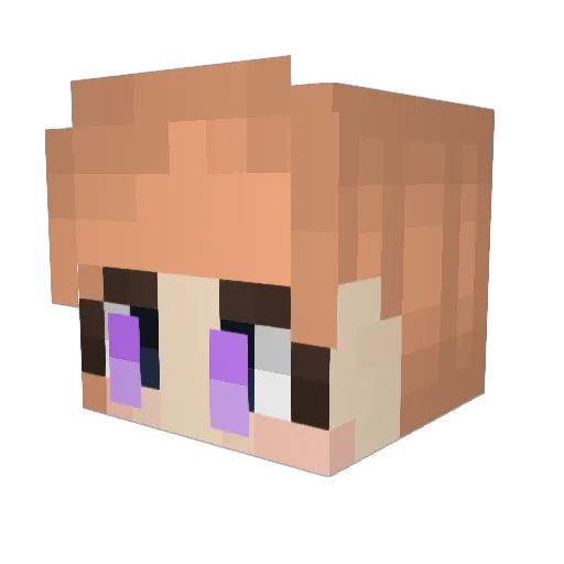 Captkbell Minecraft avatar head, 3D render