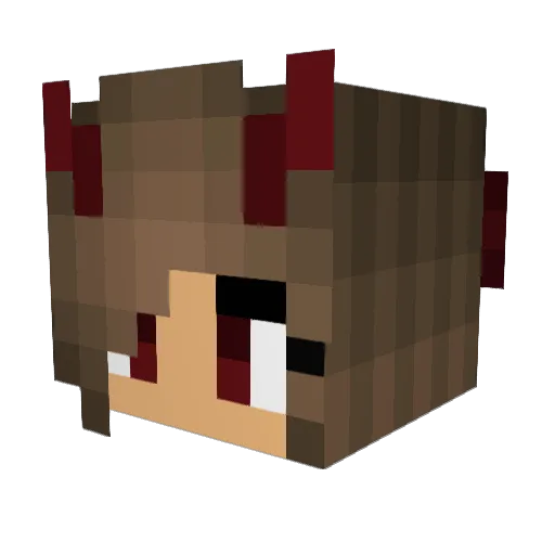 CaptnHiro Minecraft avatar head, 3D render
