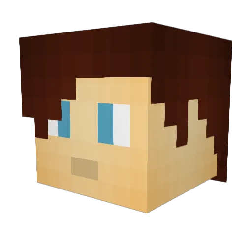 CaptnKube Minecraft avatar head, 3D render