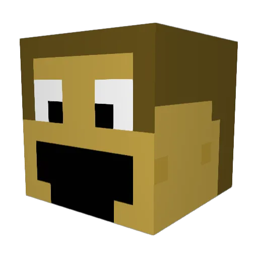 CaptnPossum Minecraft avatar head, 3D render
