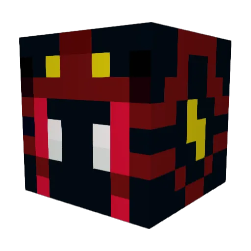 Capucen Minecraft avatar head, 3D render