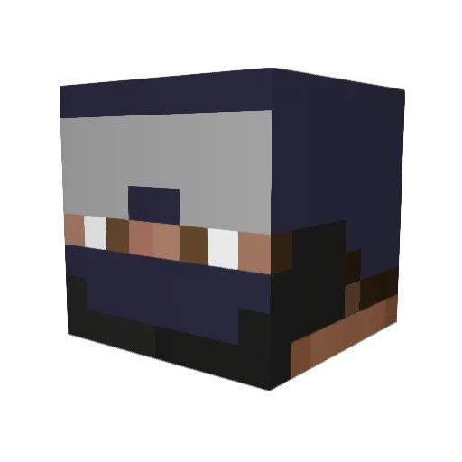 CapuletX Minecraft avatar head, 3D render