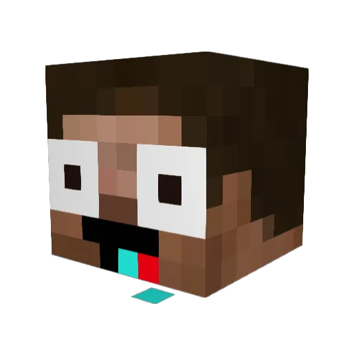 Capux_7u7 Minecraft avatar head, 3D render