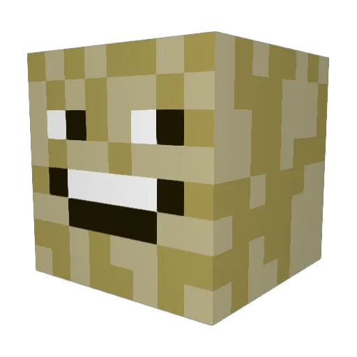 Capuzzolone Minecraft avatar head, 3D render