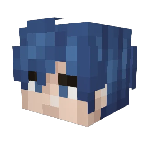 Capver Minecraft avatar head, 3D render