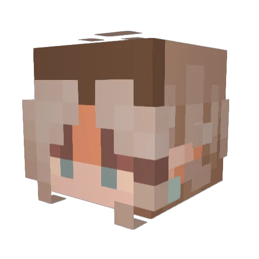 CapyFlow Minecraft avatar head, 3D render