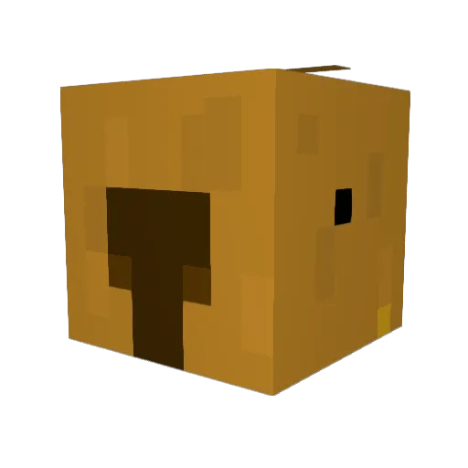CapyHello Minecraft avatar head, 3D render