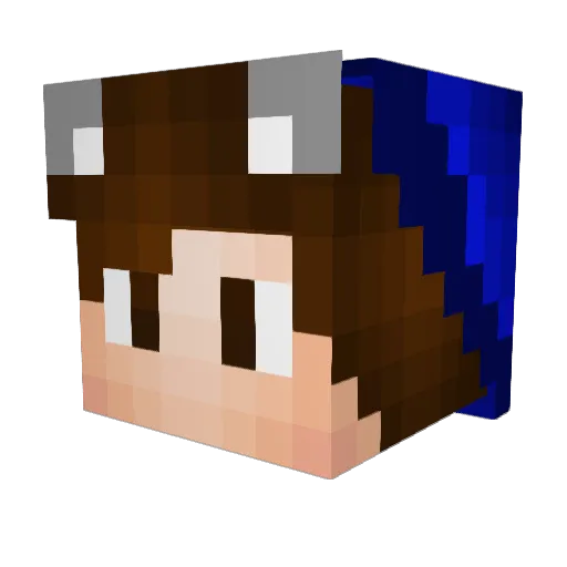 CapybaLand Minecraft avatar head, 3D render