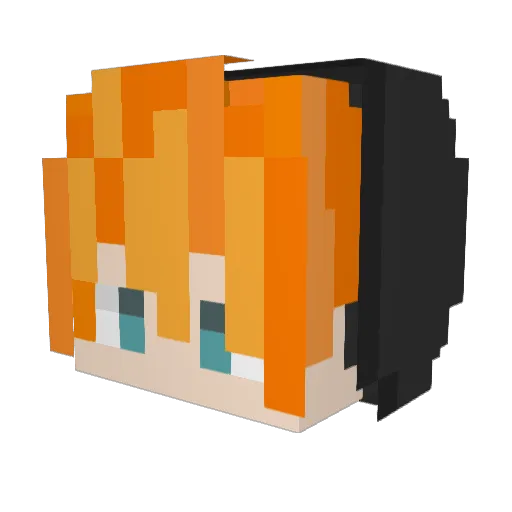 Capybara019 Minecraft avatar head, 3D render