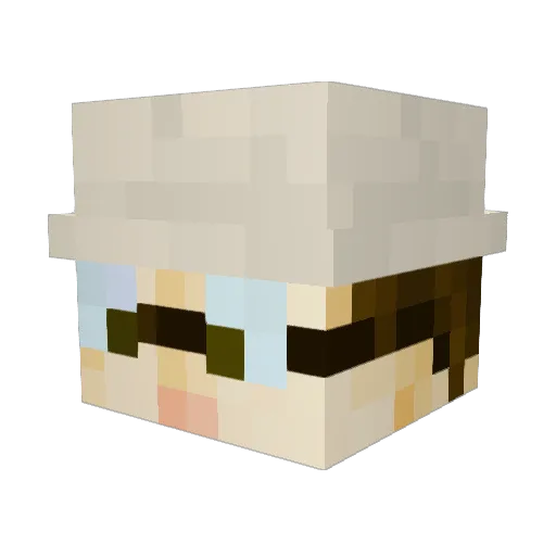 Capykile Minecraft avatar head, 3D render