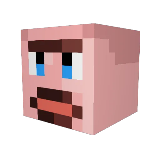 CapzSapeca Minecraft avatar head, 3D render