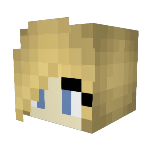 Capzale Minecraft avatar head, 3D render
