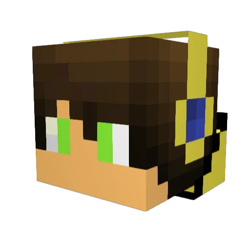 CarB0N8 Minecraft avatar head, 3D render