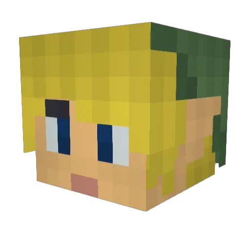 CarFlo Minecraft avatar head, 3D render