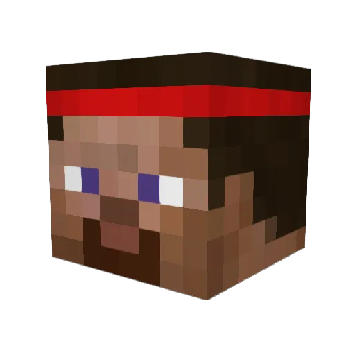 CarNole Minecraft avatar head, 3D render