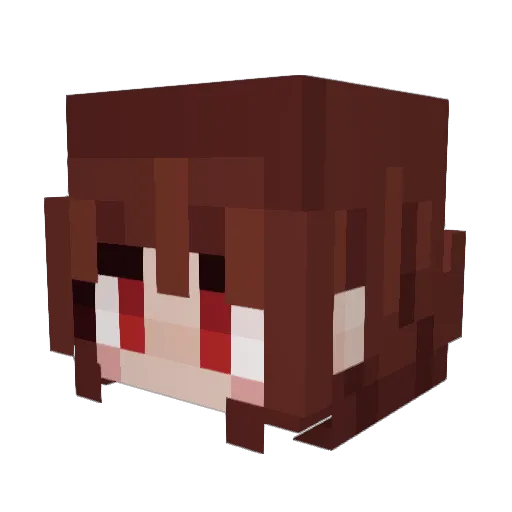 CaraMeanie Minecraft avatar head, 3D render