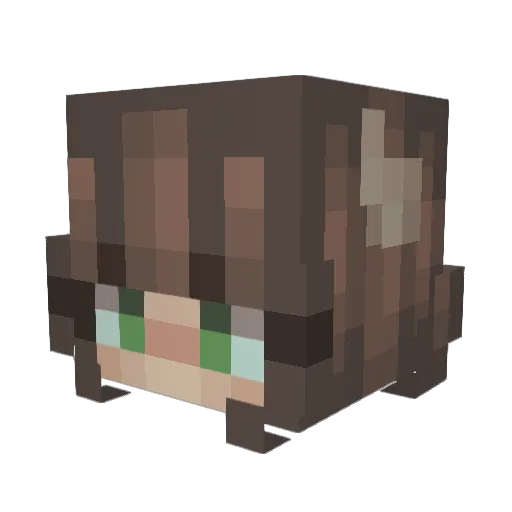 CaraRosie Minecraft avatar head, 3D render