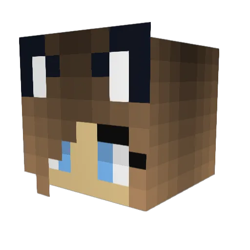 CaraSkyeMoon Minecraft avatar head, 3D render