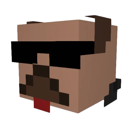 Cara_De_Batata Minecraft avatar head, 3D render