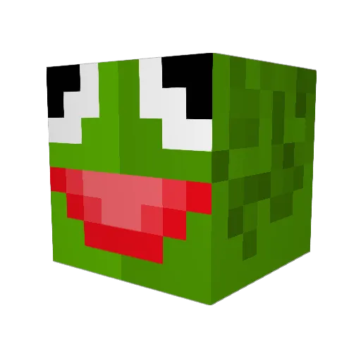 Cara_Plano Minecraft avatar head, 3D render