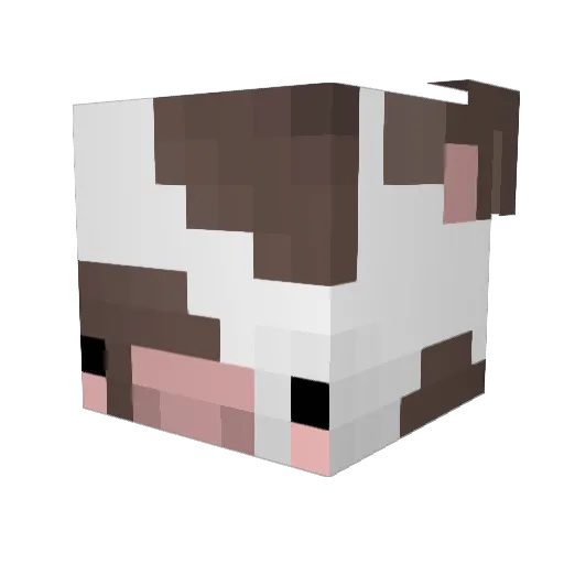 Carabou Minecraft avatar head, 3D render