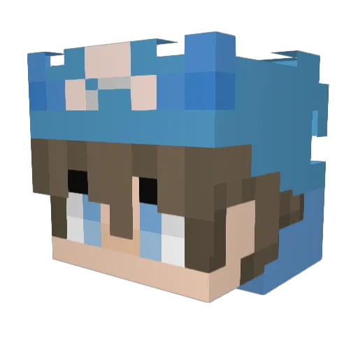 Carackey Minecraft avatar head, 3D render