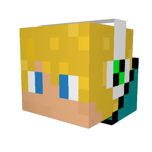 Carag0na Minecraft avatar head, 3D render