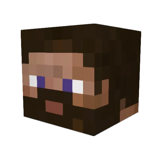 Carahir Minecraft avatar head, 3D render