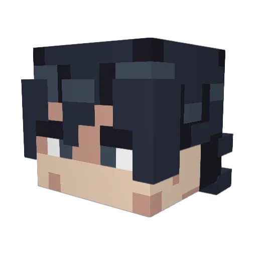 Caralux Minecraft avatar head, 3D render