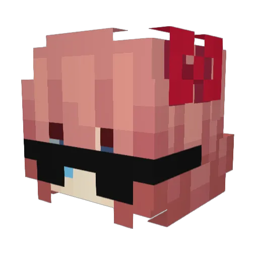 Caram3lito Minecraft avatar head, 3D render