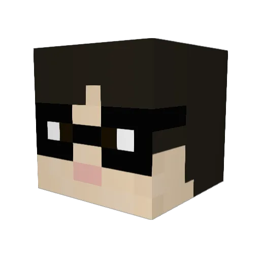 Caram3lla Minecraft avatar head, 3D render