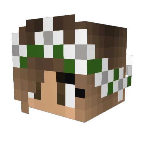 Caramel2727 Minecraft avatar head, 3D render