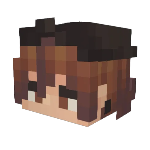 CaramelCoyote Minecraft avatar head, 3D render