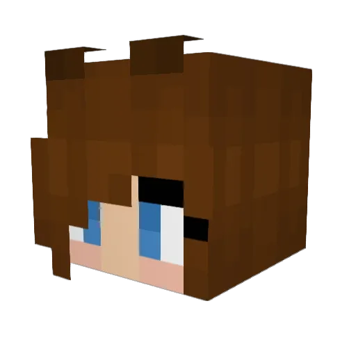 CaramelGrace Minecraft avatar head, 3D render