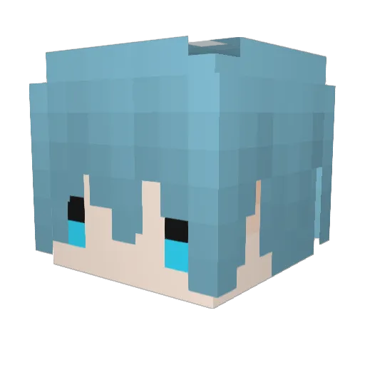 CaramelJelly Minecraft avatar head, 3D render