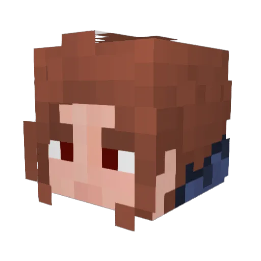 CaramelSlyce Minecraft avatar head, 3D render