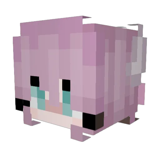 Caramelfrap Minecraft avatar head, 3D render