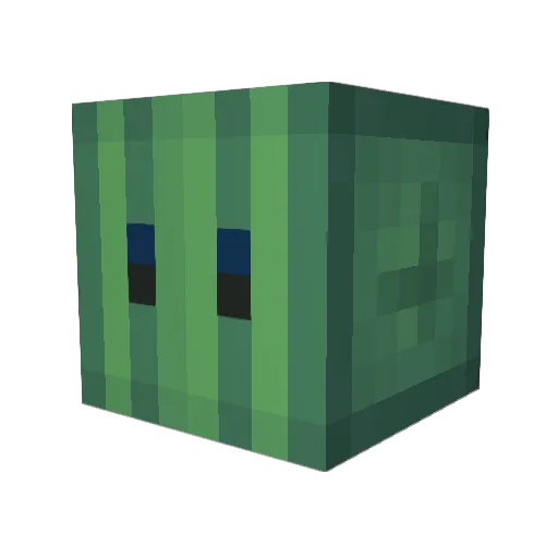 Caramellon Minecraft avatar head, 3D render