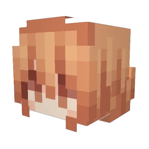 Caramelosan Minecraft avatar head, 3D render