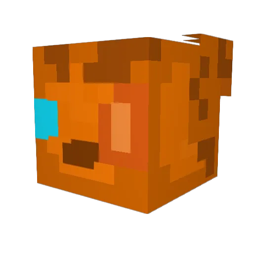 CaramelsBuns Minecraft avatar head, 3D render