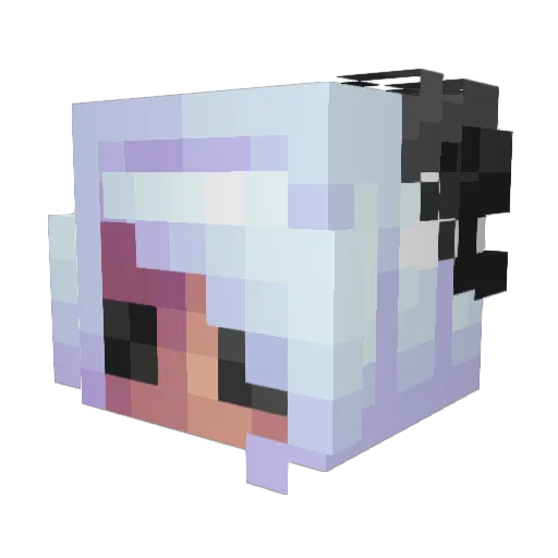 Caramely_Magic Minecraft avatar head, 3D render