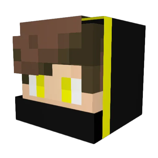 Carande Minecraft avatar head, 3D render